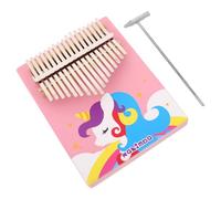CONGARTENO Pink Painted Solid Wood Kalimba for Beginners Thumb Piano Finger Instrument Portable Travel-friendly Musical Accessory for Adults Compact Design for Home School and Outdoors