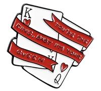CONGARTENO Playing Card Brooch Pin for Clothes Fashionable Accessory for Hats Scarves Unique Couple Brooch Chic Bag Decoration Lightweight Portable Design