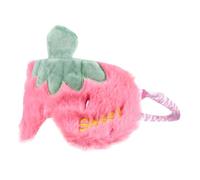 CONGARTENO Plush Strawberry Sleep Mask Soft Breathable Eye Cover Cartoon Fruit Pattern Light Blocking Blindfold Comfortable for Travel and Night Sleep