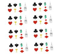 CONGARTENO Poker Theme Decorative Confetti Pack Plastic Las Vegas Party Supplies Bag Random Styles Including Hearts and Clubs for Table Decoration Photo Props and DIY Crafts