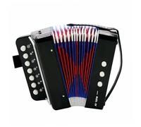 CONGARTENO Portable Accordion Abs Educational Musical Instrument for Boys and Promotes Cognition Hand Eye Coordination and Rhythm Sense Black Introductory Plaything for Early Learning and