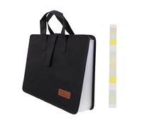 CONGARTENO Portable Expanding File Folder with Handle Oxford Fabric Document Organizer for Paperwork Receipts Cards Multi Pocket Storage Bag for Home Office School Travel