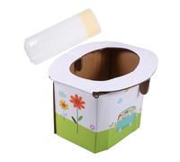 CONGARTENO Portable Folding Potty Seat Toilet Plastic with Trash Bags, Compact White Travel Potty for Toddlers and Boys and Girls for Camping and On-the-go Use