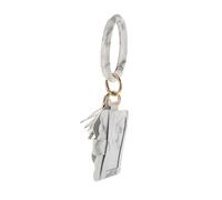 CONGARTENO Portable Makeup Lipstick Case Pouch with Bracelet Chic Storage for Cards Keys Items Handmade PU Marble Stylish Convenient Accessory
