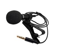 CONGARTENO Portable Omnidirectional Lavalier Recording Microphone with Active Sound Collection and Noise Reduction Technology, Black Tpe Wired Mic for Online Teaching and Journalist