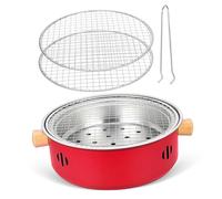 CONGARTENO Portable Outdoor Charcoal Grill Stove Lightweight Bbq with Detachable Grate for Camping Backyard Balcony Parties and Easy Clean-up