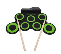 CONGARTENO Portable Silicone Electric Hand Roll Drum Kit USB Powered Jazz Drum Set for Home with Pedal-controlled Hi-hat Sound Effects and Dual-channel Output Compatible with Stereo Speakers