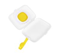 CONGARTENO Portable Wipes Storage Case Reusable Travel Tissue Holder Box for Outdoor Use Compact Yellow Wet Wipes Dispenser Suitable for Diaper Bags and Strollers