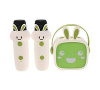 CONGARTENO Portable Wireless Karaoke Machine for Integrated Microphone and Mini Speaker Easy Operation Music for Home Party Singing Storytelling and Bedtime Stories in Fresh Green
