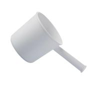 CONGARTENO Practical Plastic Water Ladle with Long Handle for Kitchen and Garden Use White Water Scoop for Washing Vegetables Shampooing