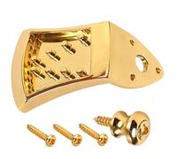 CONGARTENO Premium Metal Mandolin Tailpiece Triangle Musical Instrument Part with Removable Coverplate for Easy String Changes Finish Professional Accessory for Mandolin Upgrade