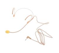 CONGARTENO Presentation Wired Headset Microphone with Double over Ear Mic, Skin Color Headworn Omnidirectional Voice Amplifier Microphone for Teaching, Public Speaking, and Guided Tours