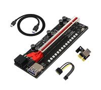 CONGARTENO Pro Pcie Riser to Powered Adapter Card with LED Rgb Mining Edition Stable High Performance Graphics Card Riser for Desktop Mining Systems Easy Installation Random Color