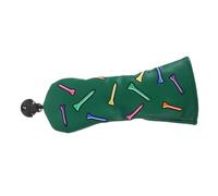 CONGARTENO PU Golf Driver Headcover with Thick Plush Lining and Embroidered Golf Tee Design Mallet Putter Club Cover for Men and Women Protective Storage Sleeve in Green