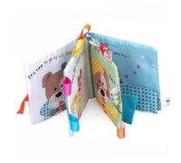 CONGARTENO Puppy Cloth Book for Boy Girl Portable Fabric Early Educational Learning with Built Call Puzzle Lightweight and Safe for Development and Interaction