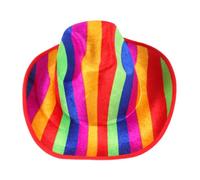 CONGARTENO Rainbow Cowboy Hat for Pride Parade Wide Brim Lightweight Breathable Carnival Costume Accessory for Women and Men