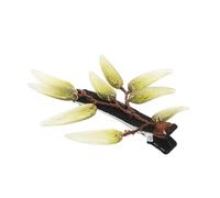CONGARTENO Realistic Bamboo Leaf Hairpin for Women Stylish Leaf Clip Easy Side Clip Hair Barrette