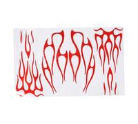 CONGARTENO Red Reflective Flame Motorcycle Tank Decals Weather Resistant Vinyl Stickers for Helmet Bike Motorbike Custom Flame Fire Tribal Retro Design