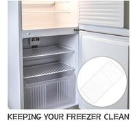 CONGARTENO Refrigerator Wire Mesh Shelf Divider 17×35 Cm White Metal Storage Rack Organizer Multi-layer Freezer Compartment Separator for Kitchen Storage