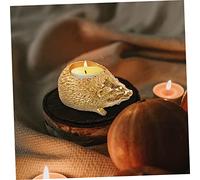 CONGARTENO Resin Hedgehog Votive Candle Holder Decorative Candlestick Ornament for Home Tabletop Premium Safe Resin with Detailed Craftsmanship for Church Bar Shop Halloween and Christmas