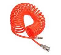 CONGARTENO Retractable Red Industrial Air Compressor Hose Replacement with Quick Connector EVA and Iron Pneumatic Tool Transfer Tube for Secure and Reliable Connection in Garage and Workshop