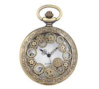 CONGARTENO Retro Vintage Pocket Watch with Roman Numerals Gear Dial Classic Necklace Watch for Timeless Style Unique Present for Him Her Durable and Accurate Timekeeping