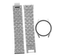CONGARTENO Rhinestone Metal Watchband and Cover Compatible with Galaxy Watch Zinc Alloy Replacement Strap Elegant Bling Wristband for Women and Men