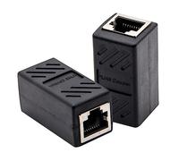 CONGARTENO Rj45 Coupler Network Lan Connector ABS Plastic 2Pcs Pack for Home Office Cable Extension