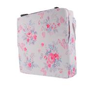 CONGARTENO Rose Detachable Dining Seat Cushion with Straps Portable Chair Booster Pad for Boys and Washable Polyester Cover Secure Fit for Feeding Drawing Playtime