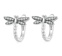 CONGARTENO Round Dragonfly Earrings for Women Sterling Silver Dangle Drop Jewelry Charm for Costumes and Daily Wear