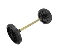 CONGARTENO Rubber Trash Can Wheel Replacement with Hollow Metal Shaft Outdoor Garbage Bin Wheels for Trash Cans Quiet Smooth Movement Easy Installation for Garden and Street Use