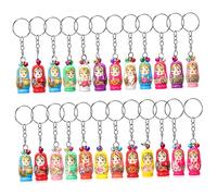 CONGARTENO Russian Matryoshka Charm Keychains 24 Styles Keyring Pendants Handbag Decorations Hanging Charms Random Style