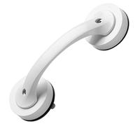 CONGARTENO Safety Grab Bar with Suction Cup for Bathroom Shower, White Classic Suction Handle for Elderly and, Non-Drill Glass Door and Bathtub Support Rail