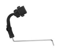 CONGARTENO Saxophone Lyre Phone Holder for Musical Performances and Live Shows, Black Abs and Stainless Steel Material, Wide Compatibility Securely Holds Phone on Brass Instruments