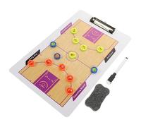 CONGARTENO Sided Magnetic Basketball Coaching Board Portable Dry Erase PVC Clipboard with Player Tracer for Coaches and Sports Strategy Sessions Random Color