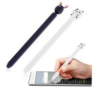 CONGARTENO Silicone Stylus Sleeve and Pen Protector for 2nd Generation Stylus, Creative Animal Design, Soft Silicone Cover, Compatible Stylus Accessory for Artists and Students, White Cow