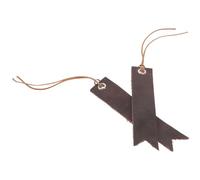 CONGARTENO Simple Shape Leather Corner Bookmarks 2Pcs Handmade Page Markers for Bible Study and Readers