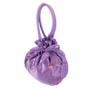 CONGARTENO Small Drawstring Handbag with Handle for Women Embroidered Ethnic Style Purse Portable and Chic Small Purse for Travel Mobile Phone and Keys Storage Unique Fashion Accessory