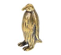 CONGARTENO Solid Brass Miniature Penguin Sculpture Animal Figurine for Home Office Decor Unique Timeless Design Micro Landscape Decoration Gift
