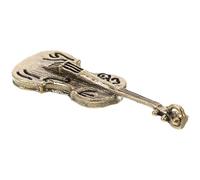 CONGARTENO Solid Brass Violin Pendant Keychain Vintage Gold DIY Brass Violin Charm Decorative Key Hanging Decor for Music Lovers