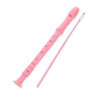 CONGARTENO Soprano Recorder Flute for Adults Learn Abs Descant Instrument with Cleaning Rod Suitable for School Bands and Classical Music Performances Pink Educational