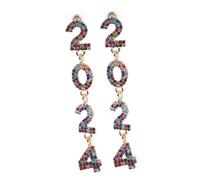 CONGARTENO Sparkling Dangle Earrings for Women Bling Drop Jewelry Fashion Digital Design Multi-color Mix Stylish Accessory for Special Occasions and Everyday Wear