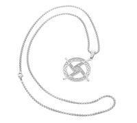 CONGARTENO St Brigid S Crucifix Necklace Pendant for Men and Women Silver Religious Prayer Amulet Charm Unisex Catholic Cross Jewelry for Spiritual Faith Versatile Gift for Celebrations and