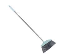CONGARTENO Stainless Steel Handle Broom with Soft Plastic Bristles, Portable Household Cleaning Tool for Effective Indoor Sweeping and Garbage Removal, Suitable for Children