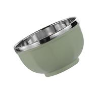 CONGARTENO Stainless Steel Heat Resistant Soup Bowl Large Double Food Serving Bowl for Rice Noodles Insulated in Light Green for Home and Restaurant Use