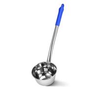 CONGARTENO Stainless Steel Soup Ladle with Long Handle and Hanging Loop Water Scoop for Serving Soups Sauces and Outdoor Use Easy-Clean Polished Finish Kitchen Utensil