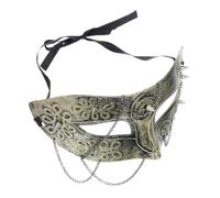CONGARTENO Steampunk Half Face Mask for Men Women Durable Punk with Chain for Halloween Gras Cosplay Carnival Events Comfortable Stylish Costume Accessory