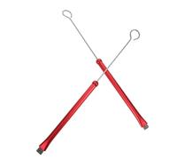 CONGARTENO Steel Wire Jazz Drum Brushes with Comfortable Lightweight Red Handles Cleaning Drumstick Brushes for Snare and Jazz Drums Professional and Amateur Percussion Use