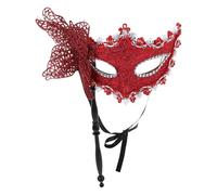 CONGARTENO Stick Handheld Venetian Butterfly Dragon Pattern Prom Ball Party Accessory Mardi Gras Christmas Costume Mask for Women