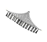 CONGARTENO Stuffed Animal Net Hammock Wall Organizer Handmade Black Triangle Net for Toy Storage Boys and Girls’ Room Nursery Hanging Soft Toy Holder